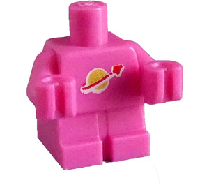 LEGO Rose foncé Minifigure De bébé Corps avec Classic Espacer logo (107469)