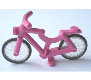 LEGO Dark Pink Minifigure Bicycle with Wheels and Tires