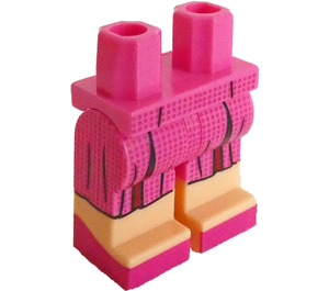 LEGO Dunkelpink Minifigur Hüften und Beine mit Dark Rosa Kleid und Shoes (3815)