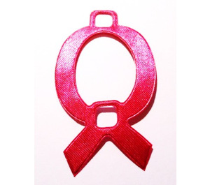 LEGO Dark Pink Oval Clikits Ribbon with 2 Square Holes and Bow