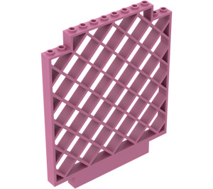 LEGO Dark Pink Panel 12 x 1 x 12 Lattice Wall with upper Corner Cutouts (6165)