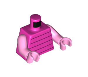 LEGO Donkerroze Piglet Minifig Torso (973 / 76382)