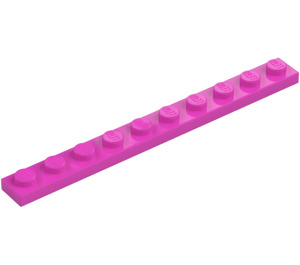 LEGO Mørk lyserød Plade 1 x 10 (4477)