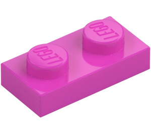 LEGO Dark Pink Plate 1 x 2 (3023 / 28653)