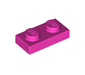 LEGO Dunkelpink Platte 1 x 2 (3023 / 28653)