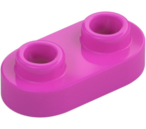 LEGO Dark Pink Plate 1 x 2 with Rounded Ends and Open Studs (35480)