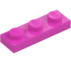 LEGO Dunkelpink Platte 1 x 3 (3623)