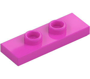 LEGO Tummanvaaleanpunainen Levy 1 x 3 jossa 2 Nupit (34103)