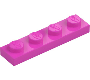 LEGO Tmavě růžová Deska 1 x 4 (3710)