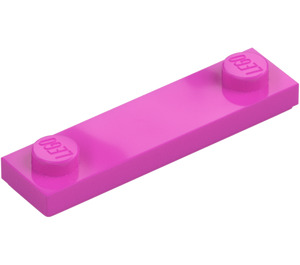 LEGO Dunkelpink Platte 1 x 4 mit Zwei Noppen mit Nut (41740)