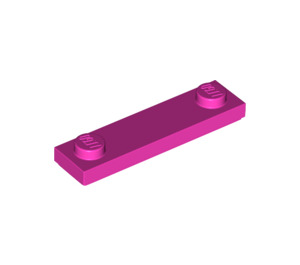 LEGO Dark Pink Plate 1 x 4 with Two Studs (41740)