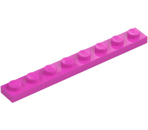 LEGO Dark Pink Plate 1 x 8 (3460)