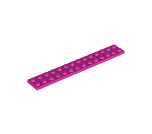 LEGO Dark Pink Plate 2 x 14 (91988)
