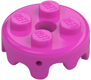 LEGO Dark Pink Plate 2 x 2 Round Cake Frosting (65700)