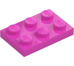 LEGO Mørk lyserød Plade 2 x 3 (3021)