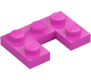 LEGO Dark Pink Plate 2 x 3 with Cut Out (73831)