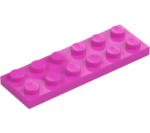 LEGO Rose Foncé assiette 2 x 6 (3795)