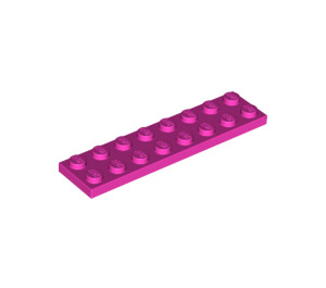 LEGO Dunkelpink Platte 2 x 8 (3034)