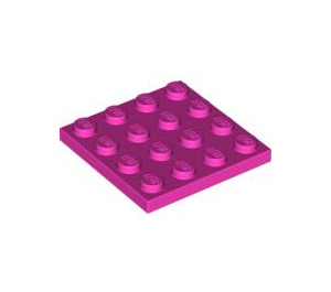 LEGO Dark Pink Plate 4 x 4 (3031)