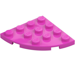 LEGO Dunkelpink Platte 4 x 4 Rund Ecke (30565)