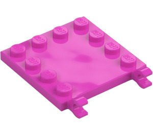 LEGO Rosa oscuro Placa 4 x 4 con Clips (Sin hueco en los clips) (11399)