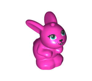 LEGO Dark Pink Rabbit with Turquoise Eyes (72584 / 77305)