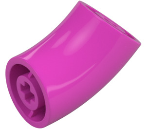 LEGO Dunkles Pink Rund Stein mit Elbow (Kürzer) (1986 / 65473)