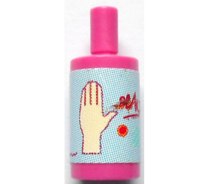 LEGO Dark Pink Scala Bathroom Accessories Shampoo Bottle with Hand Soap Sticker (6933)