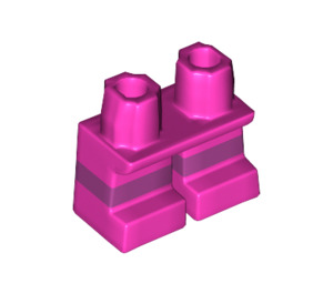 LEGO Donkerroze Kort Poten met Magenta Strepen (16709 / 41879)