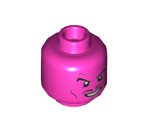 LEGO Dark Pink Sinestro Minifigure Head (Recessed Solid Stud) (3626 / 66063)