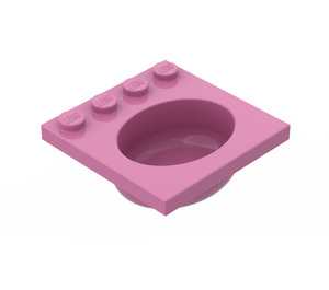 LEGO Tmavě růžová Sink 4 x 4 Ovál (6195)