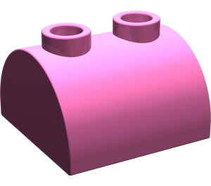 LEGO Dark Pink Slope 2 x 2 Curved with 2 Studs on Top (30165)