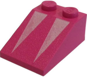 LEGO Dark Pink Slope 2 x 3 (25°) with Triangles with Rough Surface (3298)