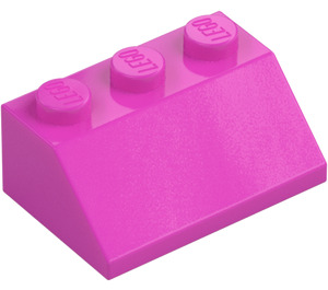 LEGO Tmavě růžová Sklon 2 x 3 (45°) (3038)