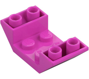 LEGO Dark Pink Slope 2 x 4 (45°) Double Inverted with Open Center (4871)