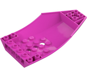 LEGO Dark Pink Slope 2 x 6 x 10 Curved Inverted (47406)