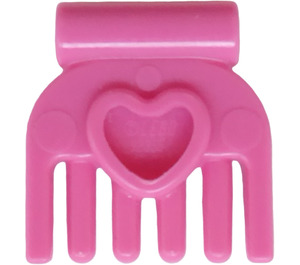 LEGO Dark Pink Small Comb with Heart