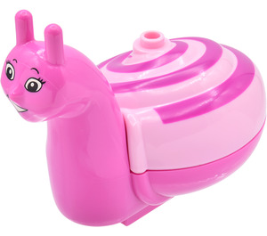 LEGO Dark Pink Snail With Pink Swirl and Smiley Face