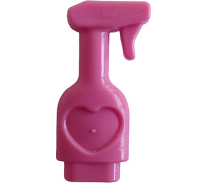 LEGO Dark Pink Spray Bottle with Heart Design (92355)