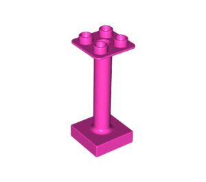 LEGO Dark Pink Stand 2 x 2 with Base (93353)