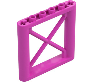 LEGO Dunkles Pink Support 1 x 6 x 5 Träger Rectangular (64448)