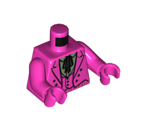 LEGO Dunkelpink The Joker mit Dark Rosa Anzug und Open Mund Grinsen Minifigur Torso (973 / 76382)