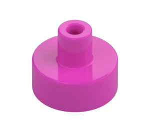 LEGO Dunkles Pink Fliese 1 x 1 Rund mit Hollow Stange (20482 / 31561)