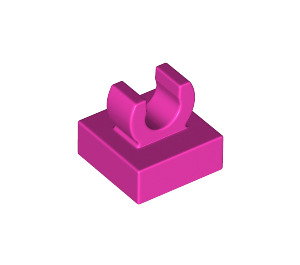 LEGO Dark Pink Tile 1 x 1 with Clip (Raised "C") (44842)