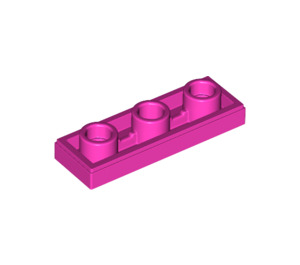LEGO Dunkelpink Fliese 1 x 3 Invertiert mit Loch (35459)