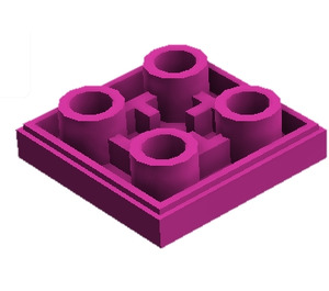 LEGO Donkerroze Tegel 2 x 2 Omgekeerd (11203)