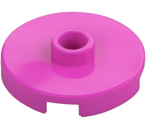 LEGO Dark Pink Tile 2 x 2 Round with Stud (18674)