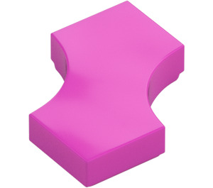 LEGO Dark Pink Tile 2 x 2 with Cutouts (3396)