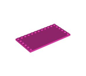 LEGO Dark Pink Tile 6 x 12 with Studs on 3 Edges (6178)