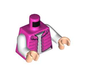 LEGO Donkerroze Toerist Vrouw in Dark Roze Vest Minifiguur Torso (973 / 76382)